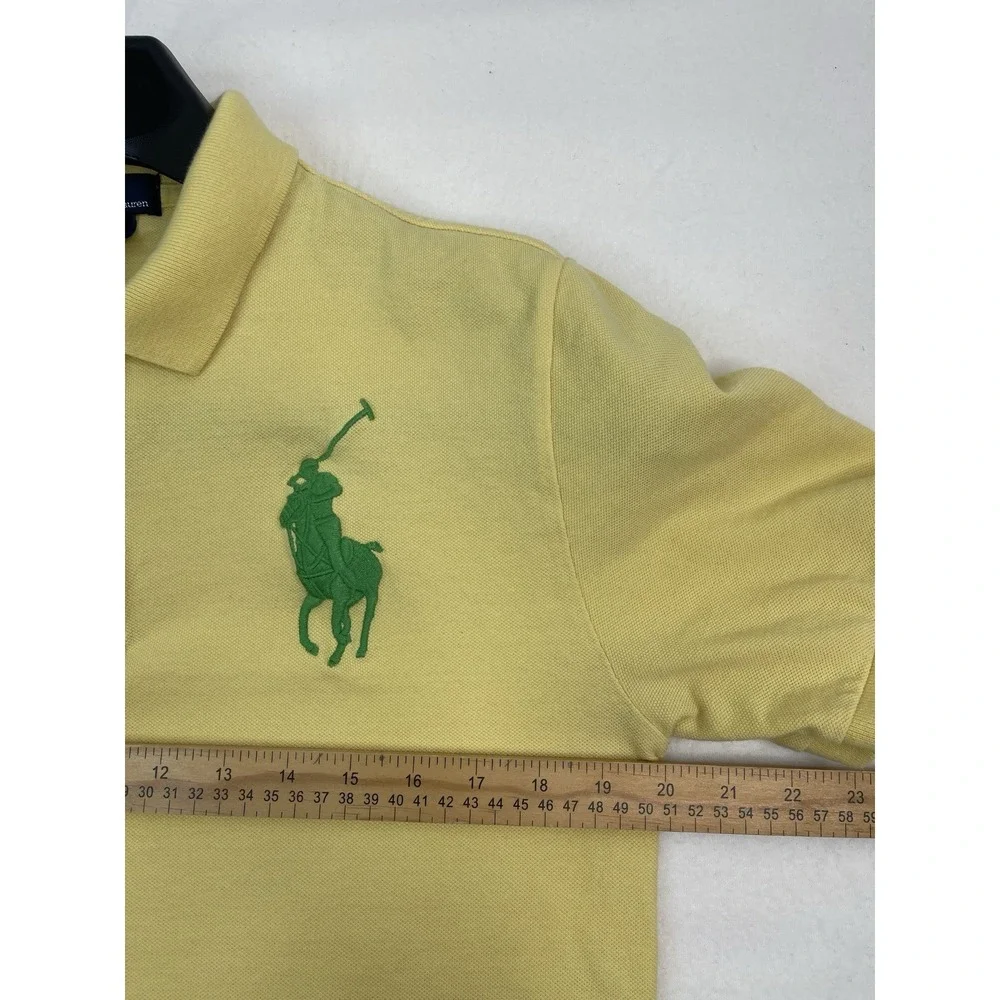 Polo By Ralph Lauren Polo Shirt Mens Yellow Embroidered Big Pony‎ Logo XL